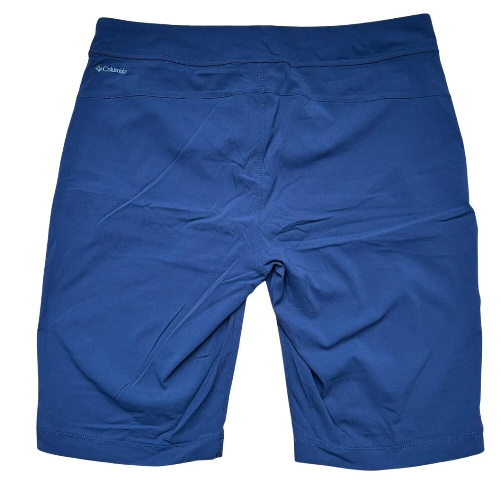 Columbia Women Omni-Shield Blue 11” Inseam Hiking Outdoor Pockets Shorts Size 10 - Picture 2 of 7